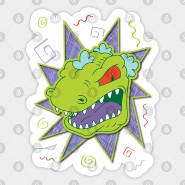 Reptar Head Rugrats Sticker Teepublic 0904